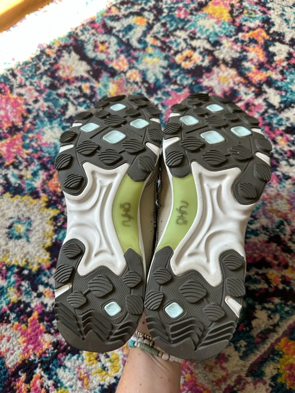 Ryka Lace Up Sneakers Womens 7.5 Gray Brown